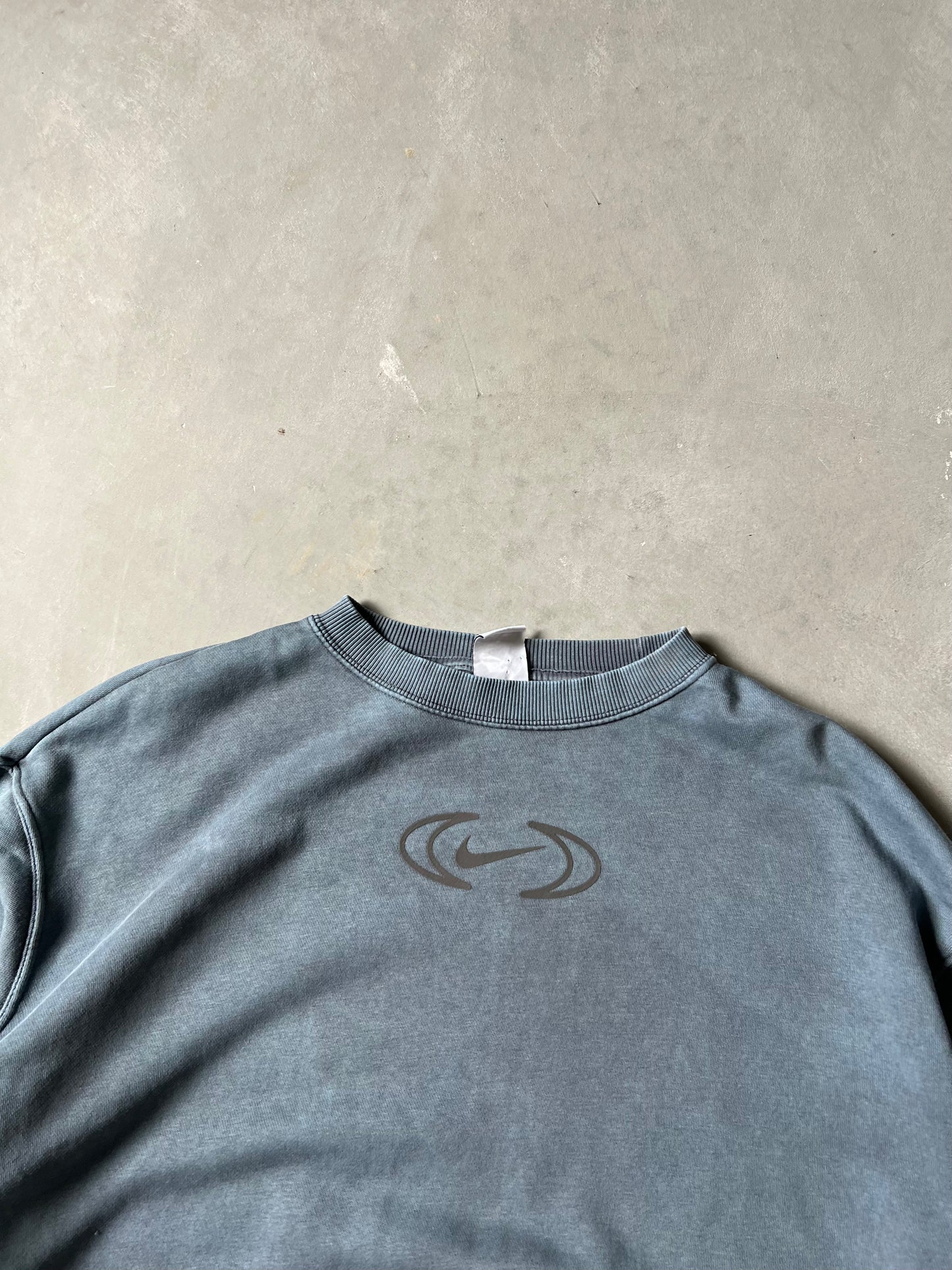 Vintage Deep Blue Nike Center Swoosh Crew - M