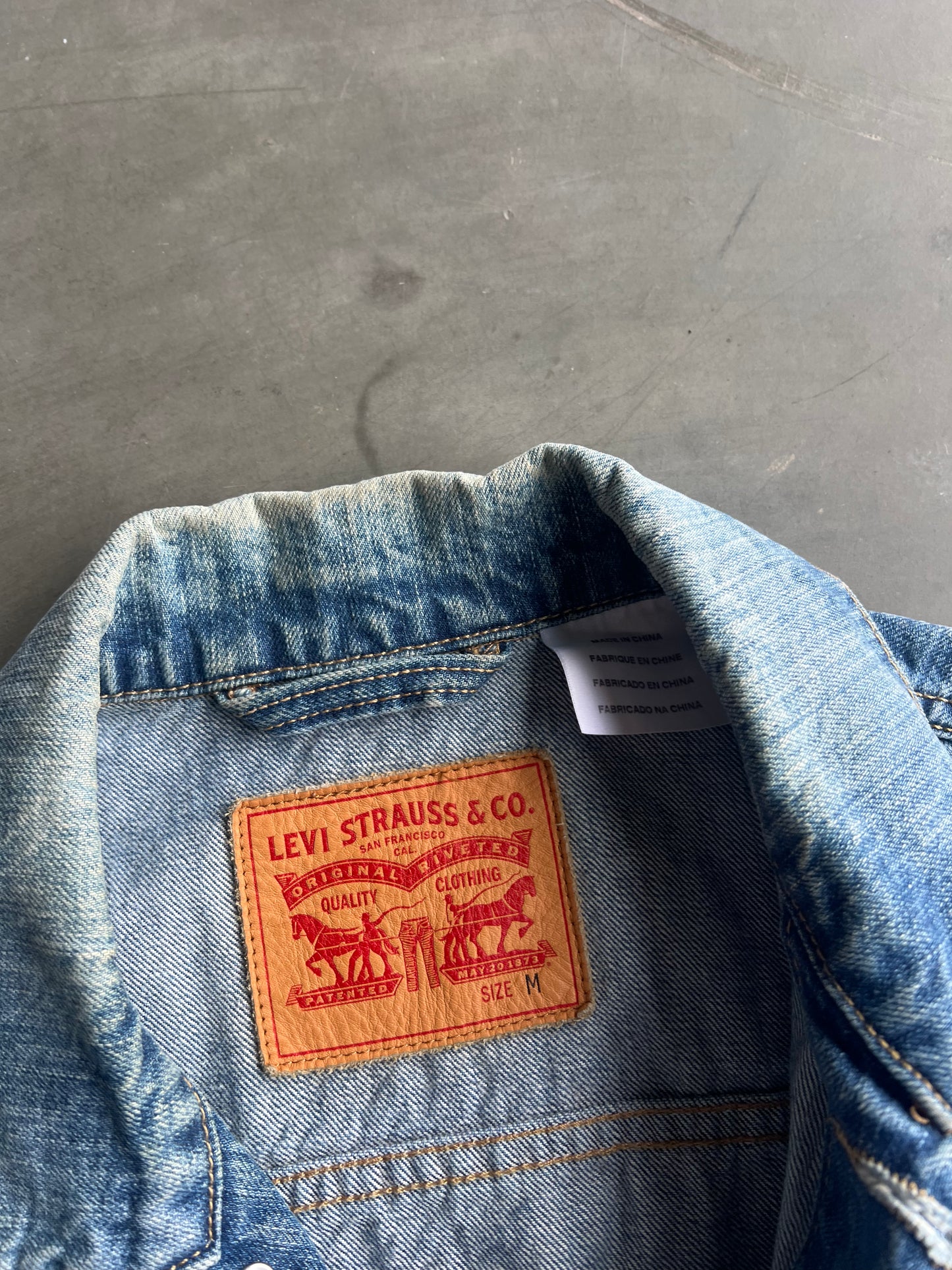 Vintage Faded Denim Levi Vest - M