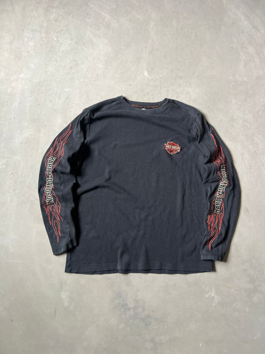 Vintage Black Harley Davidson Thermal - L