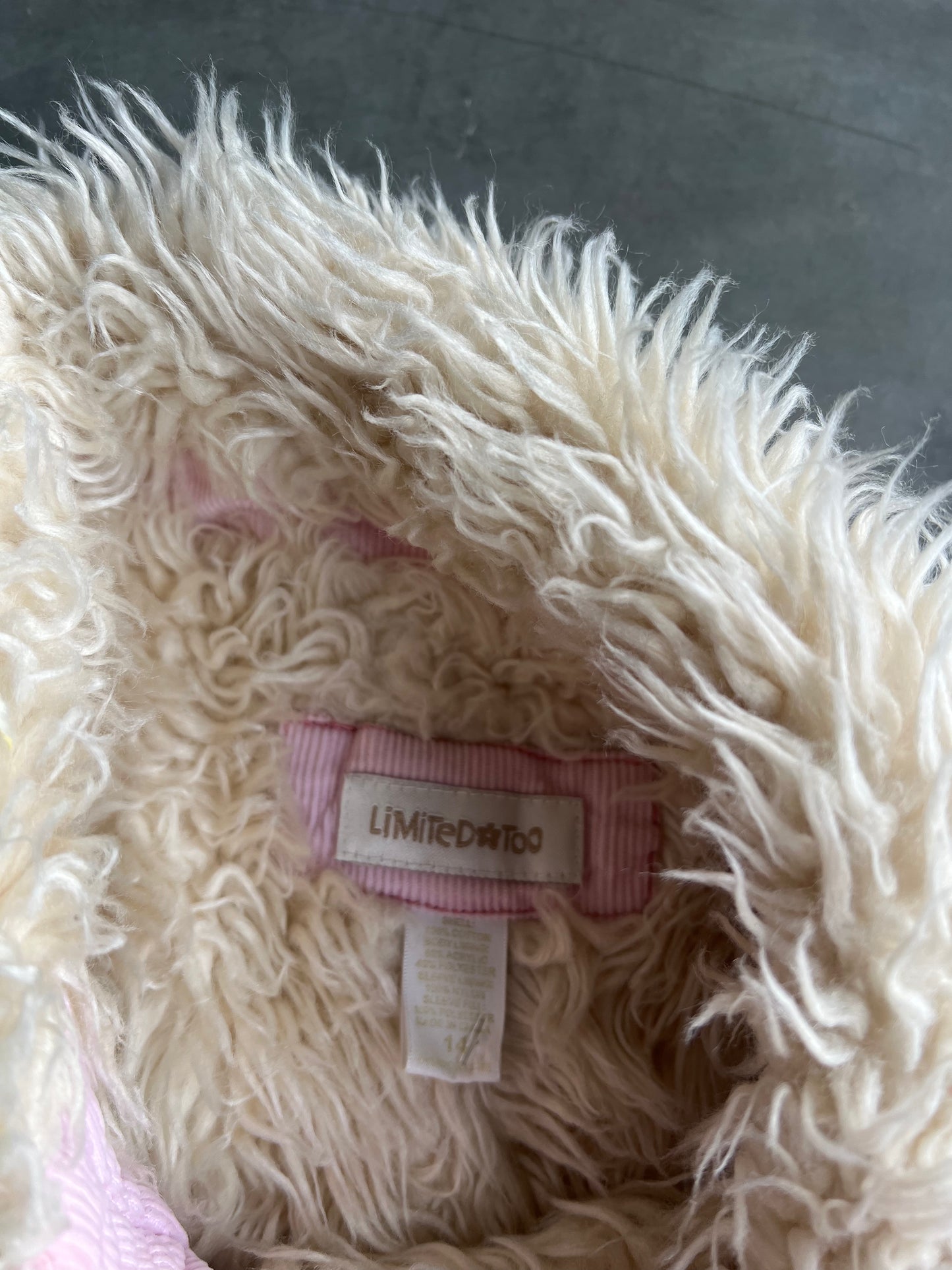Vintage Pink Womans Fleece Button Down - S