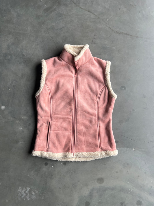 Vintage Pink Sherpa Lined Jacket - M
