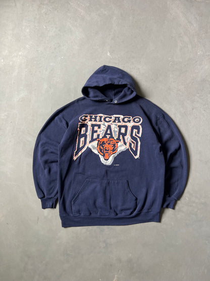 Vintage Chicago Bears Navy Blue Hoodie - XXL