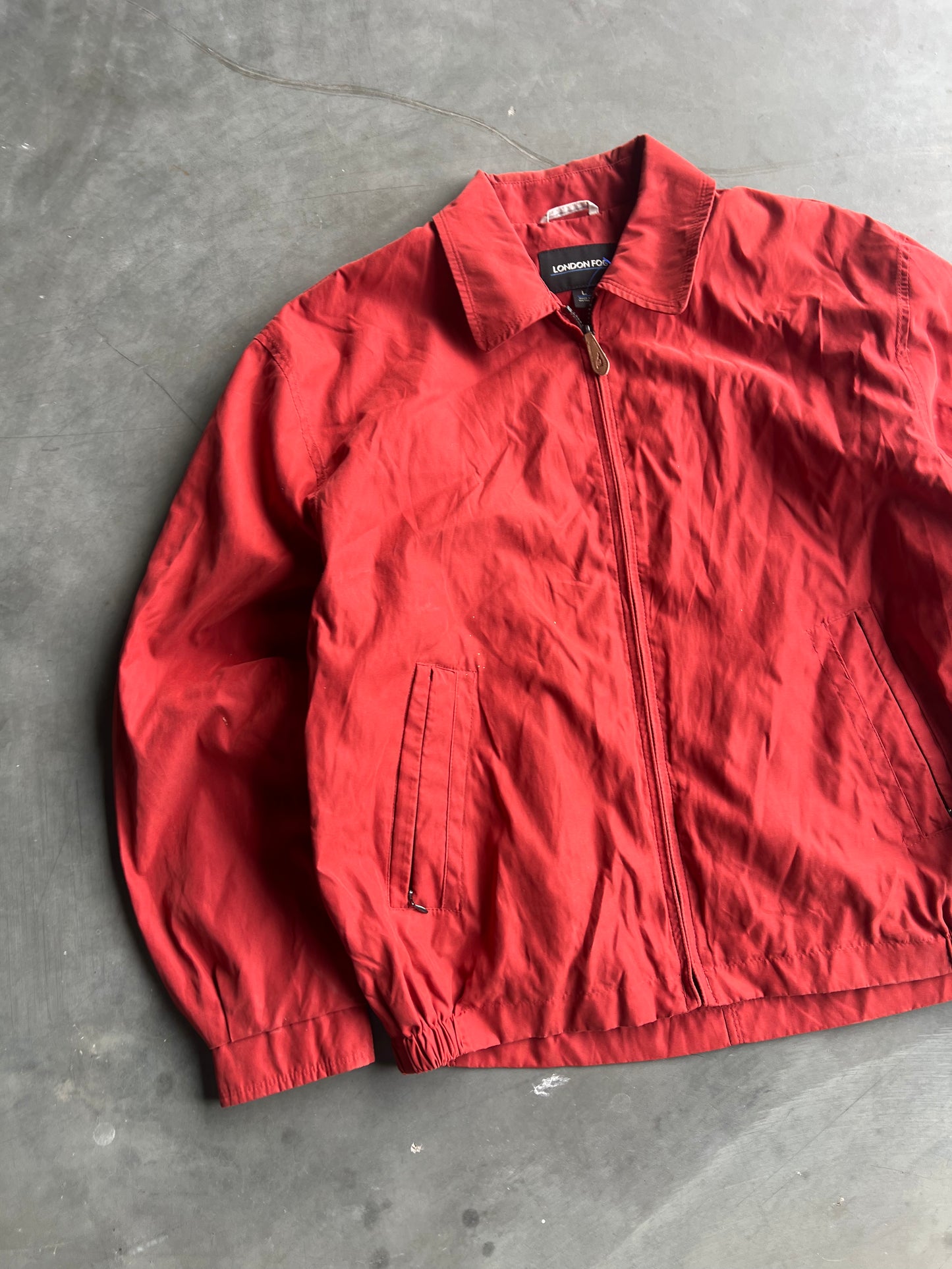 Vintage Red Bomber Style Jacket - L