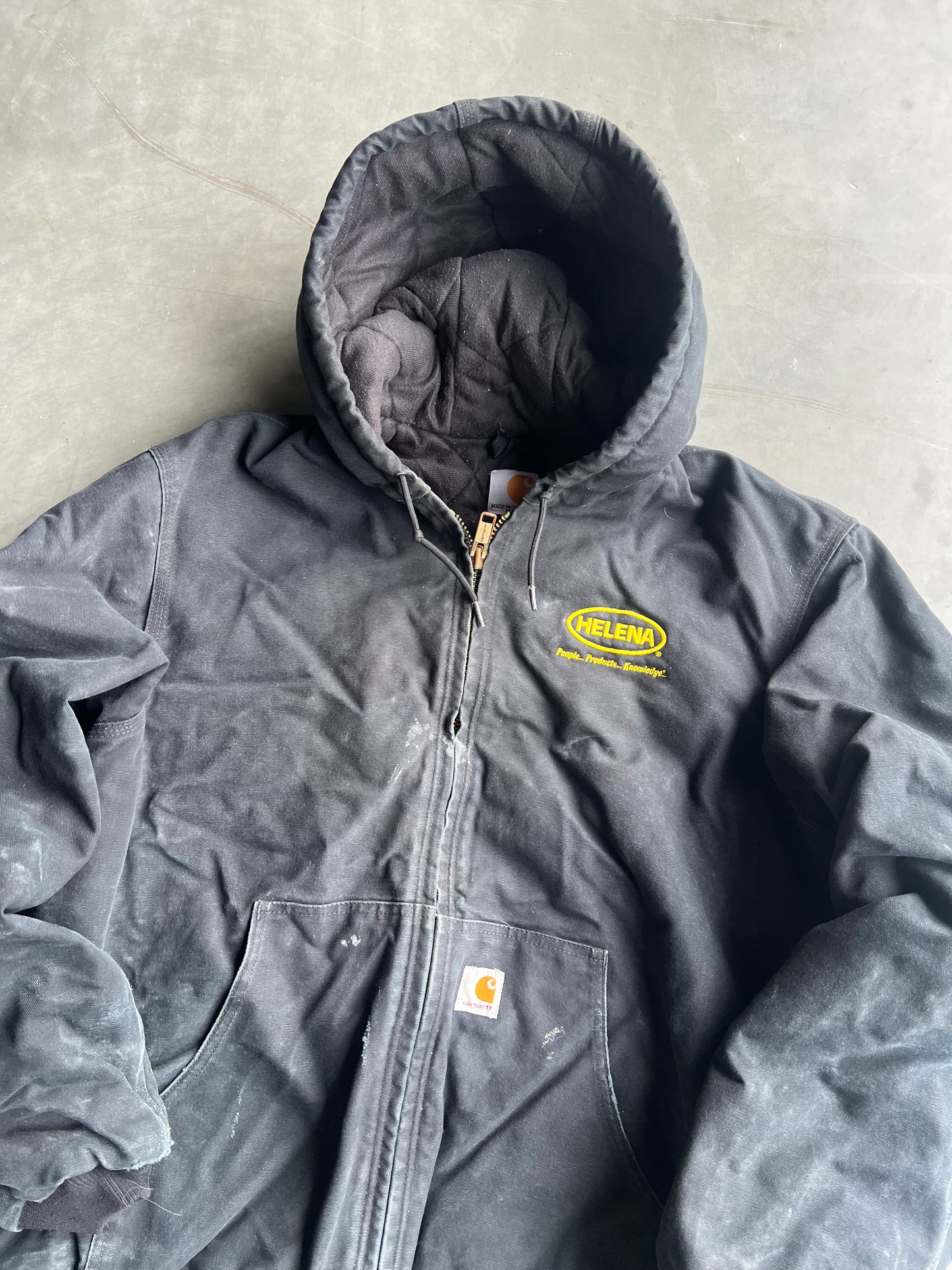 Vintage Faded Black Carhartt Jacket - LT