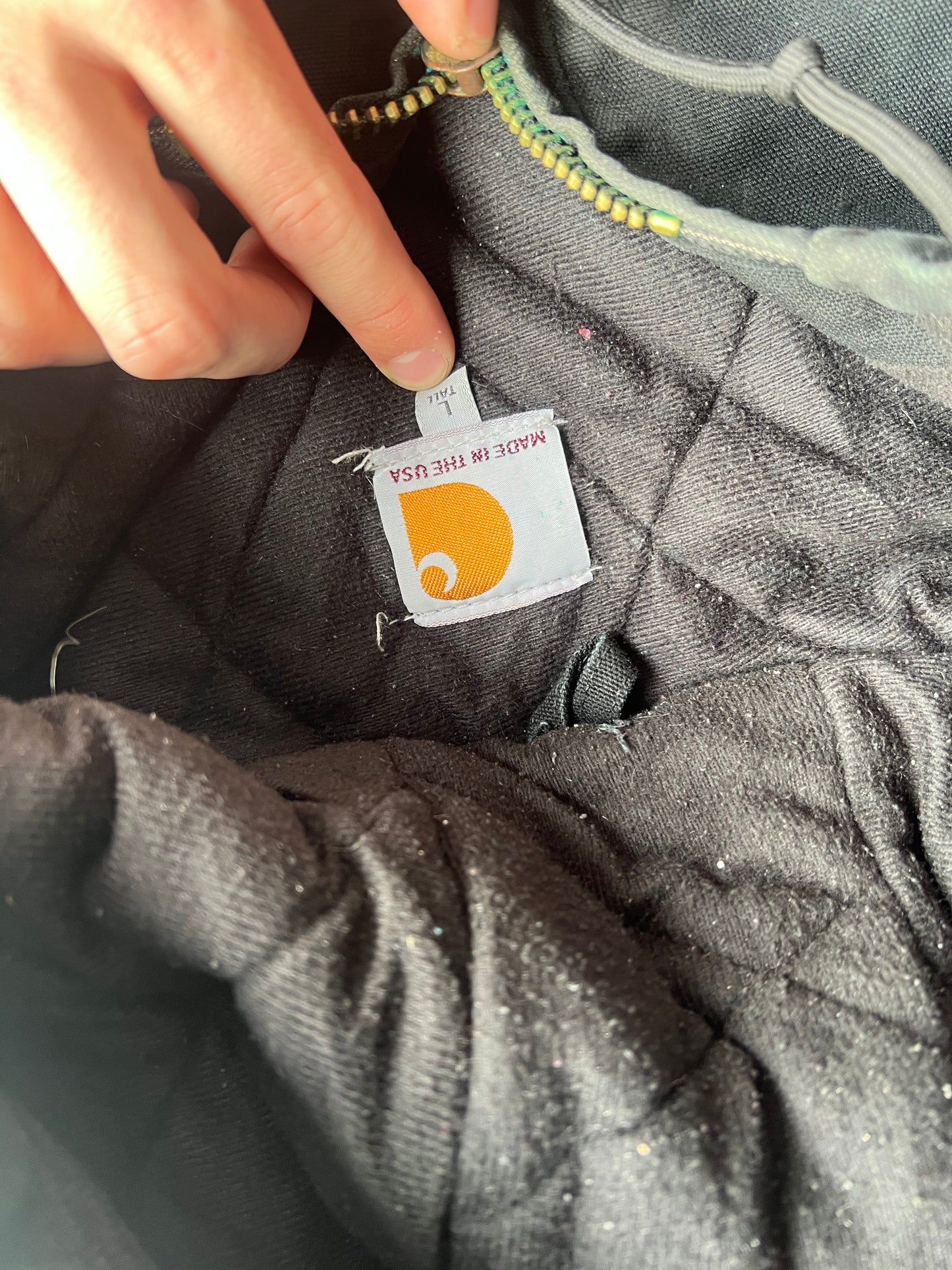 Vintage Faded Black Carhartt Jacket - LT