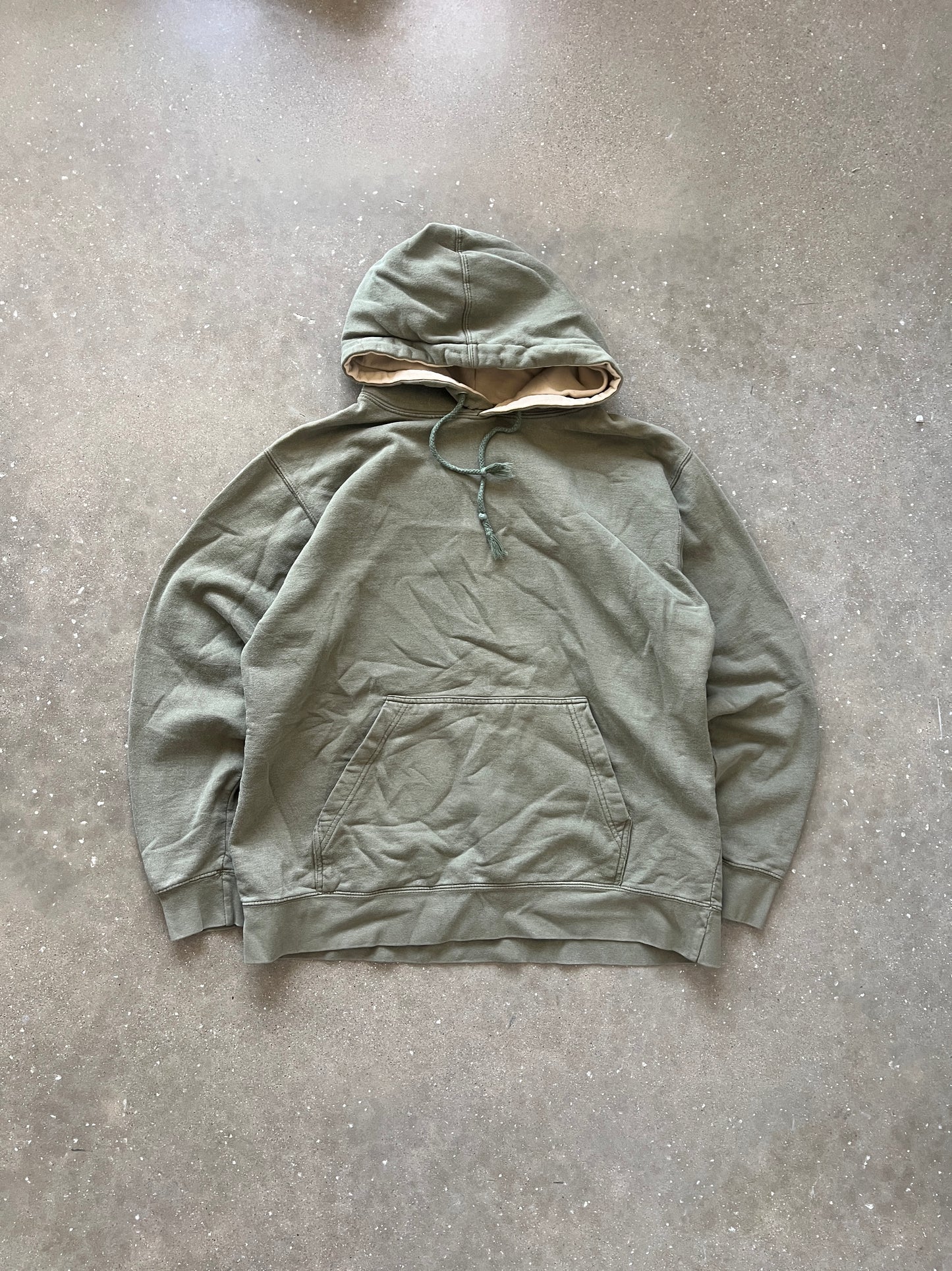 Vintage Sage Green Blank Hoodie - M