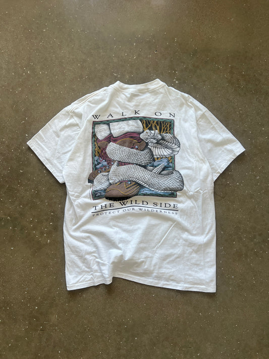 Vintage White Snake Graphic Shirt - L