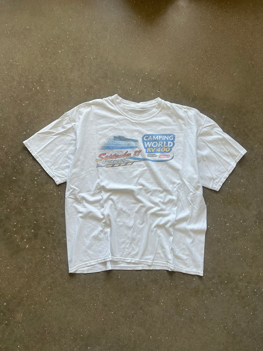 Vintage White Nascar Graphic Shirt - XL