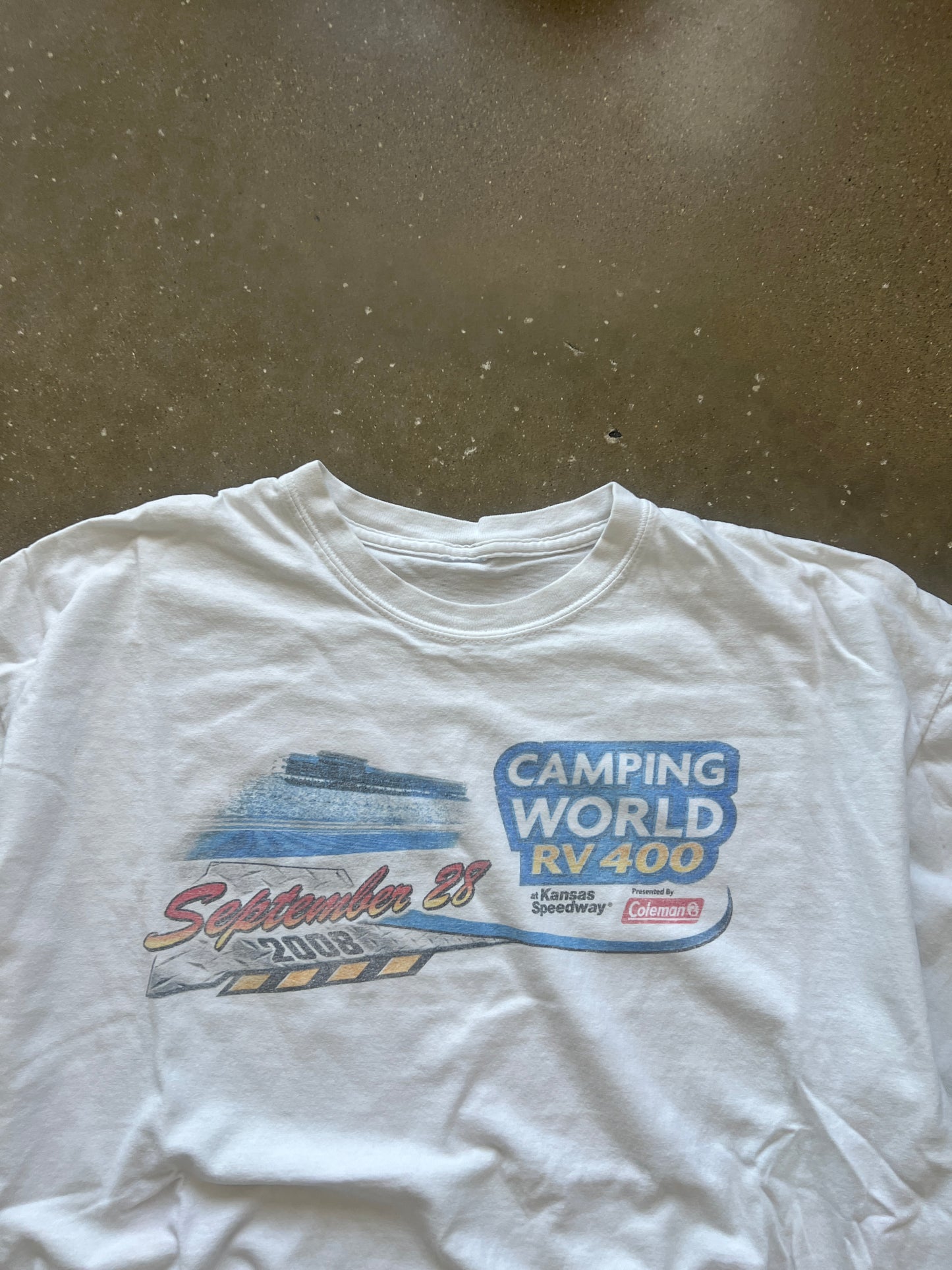 Vintage White Nascar Graphic Shirt - XL