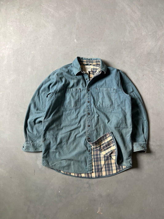 Vintage Teal Blue L.L. Bean Button Up - L