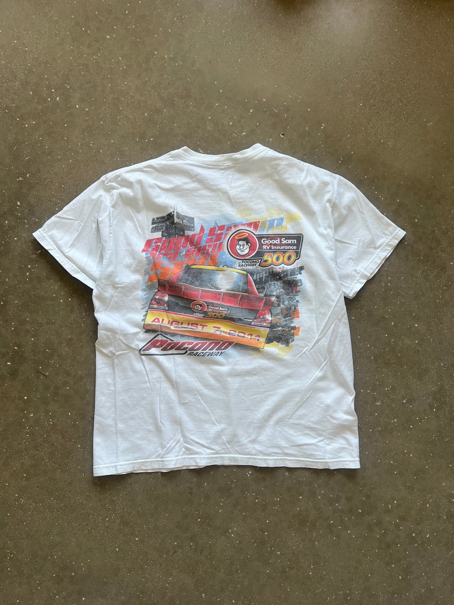 Vintage White Nascar Graphic Shirt - XL