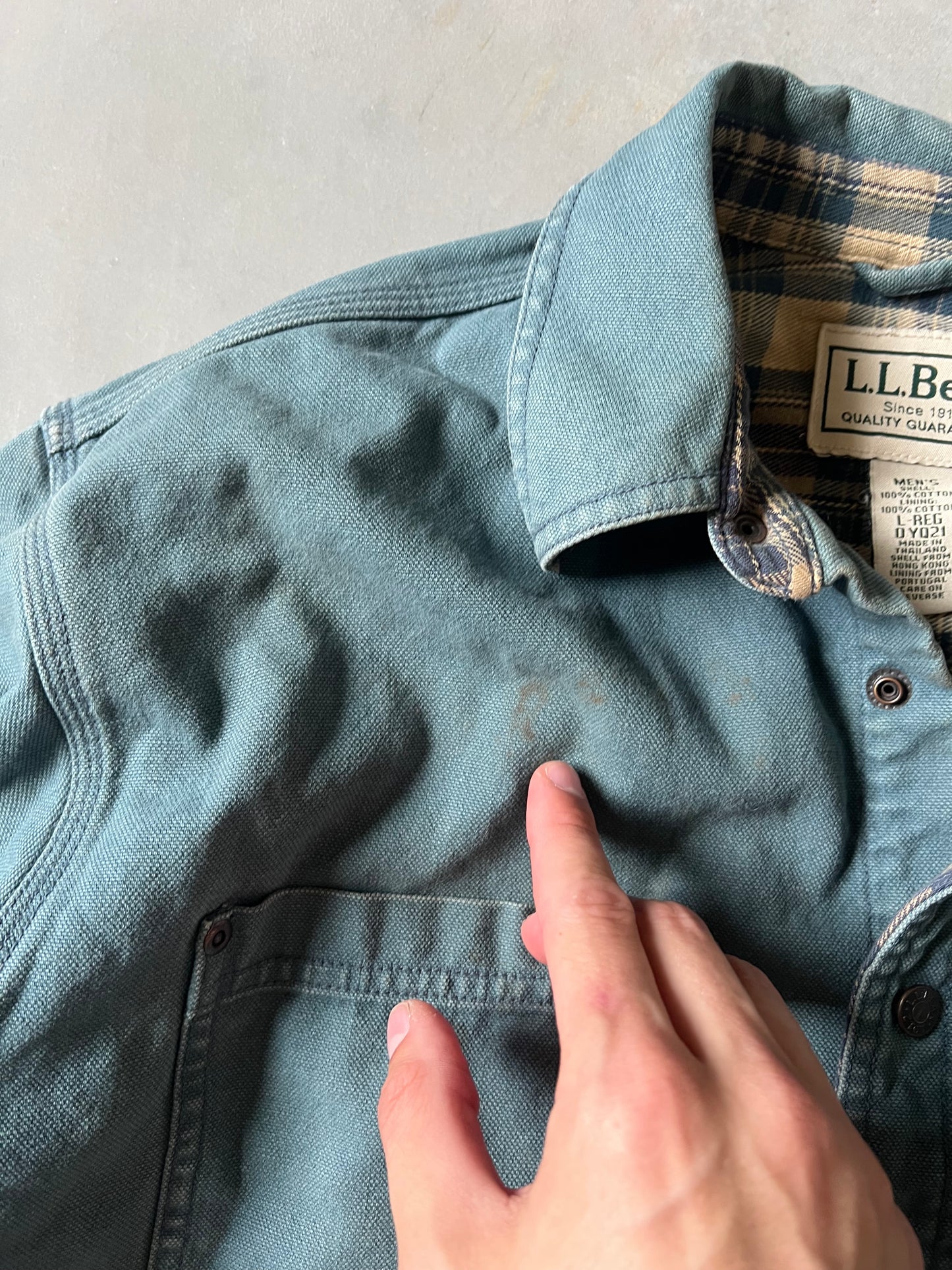Vintage Teal Blue L.L. Bean Button Up - L