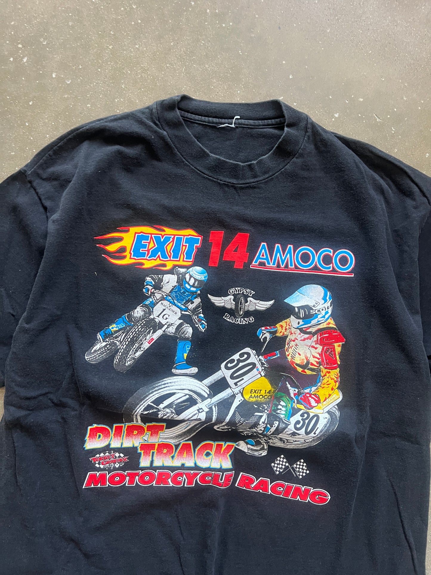 Vintage Black Nascar Graphic Shirt - L