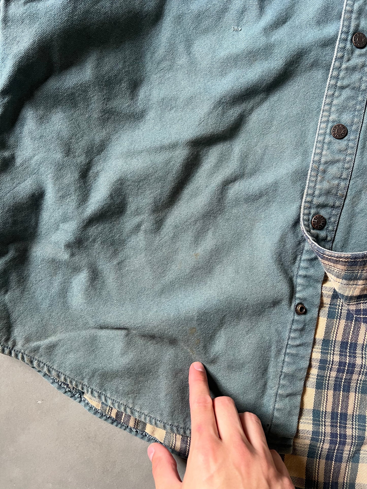 Vintage Teal Blue L.L. Bean Button Up - L