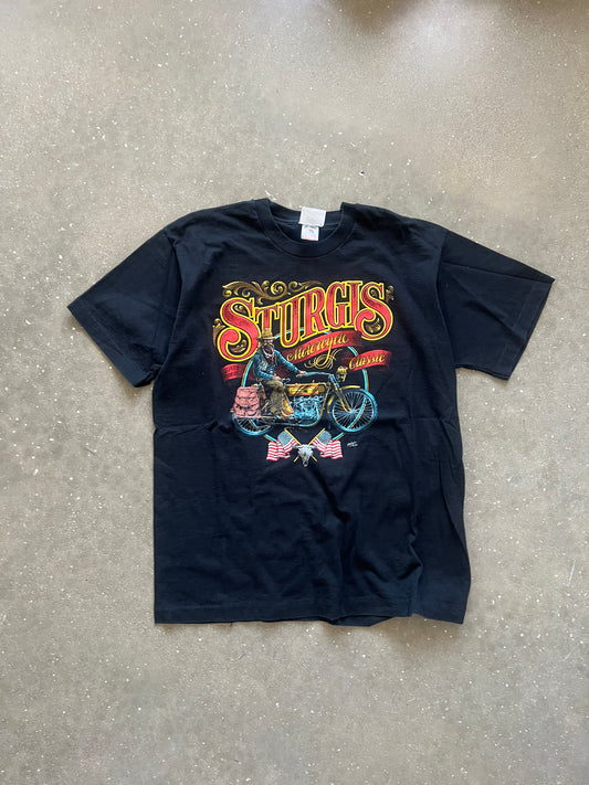 Vintage Black Sturgis Biker Shirt - XL