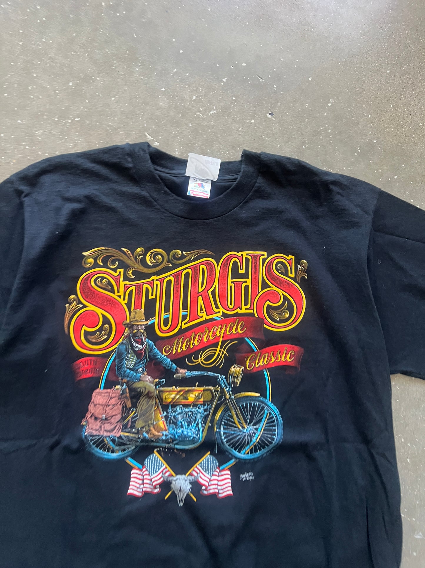 Vintage Black Sturgis Biker Shirt - XL