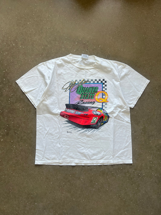Vintage White Quaker State Nascar Shirt - XL