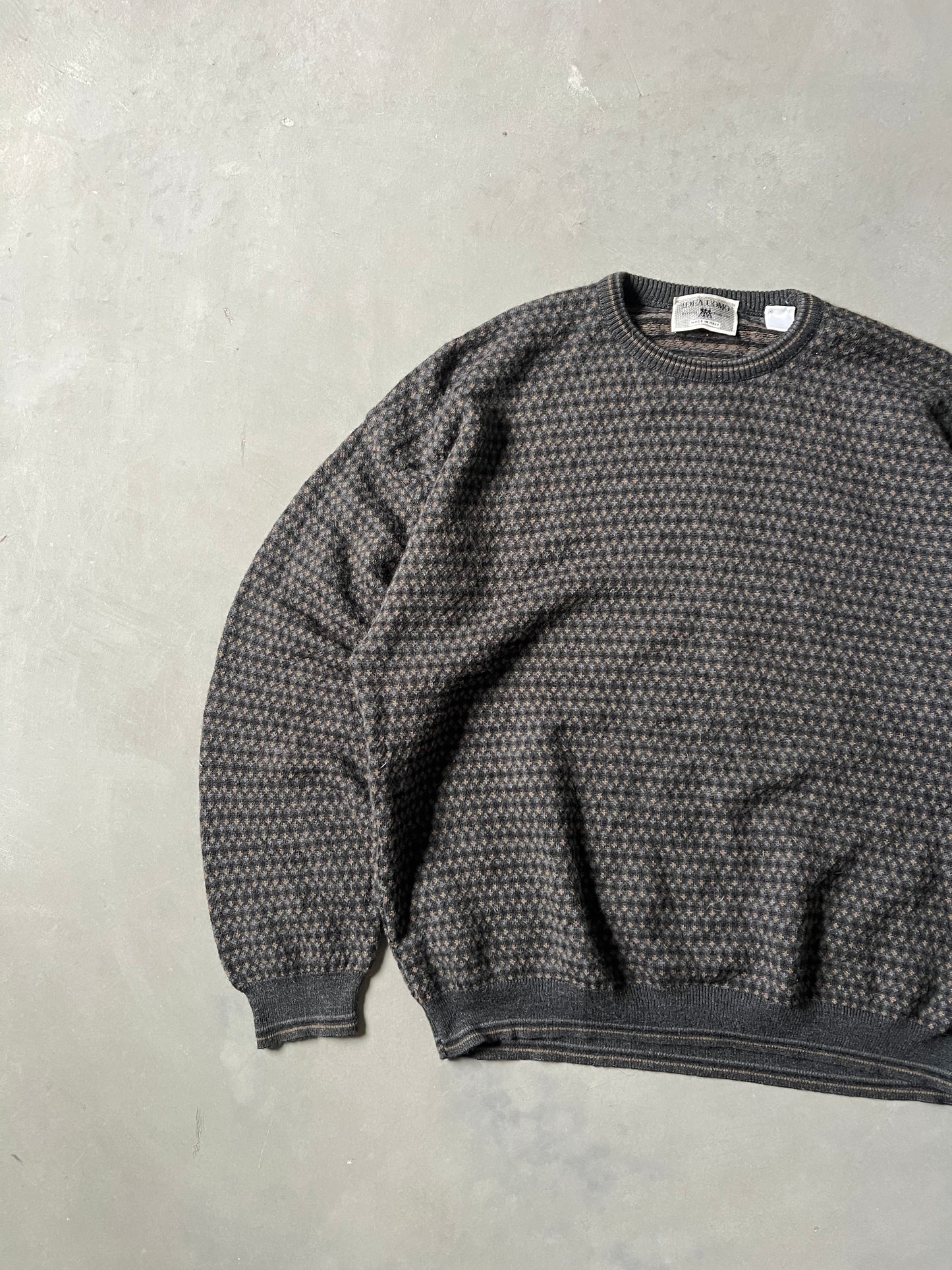 Vintage Brown Knit Sweater - XL