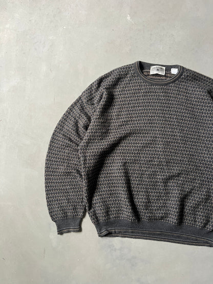 Vintage Brown Knit Sweater - XL