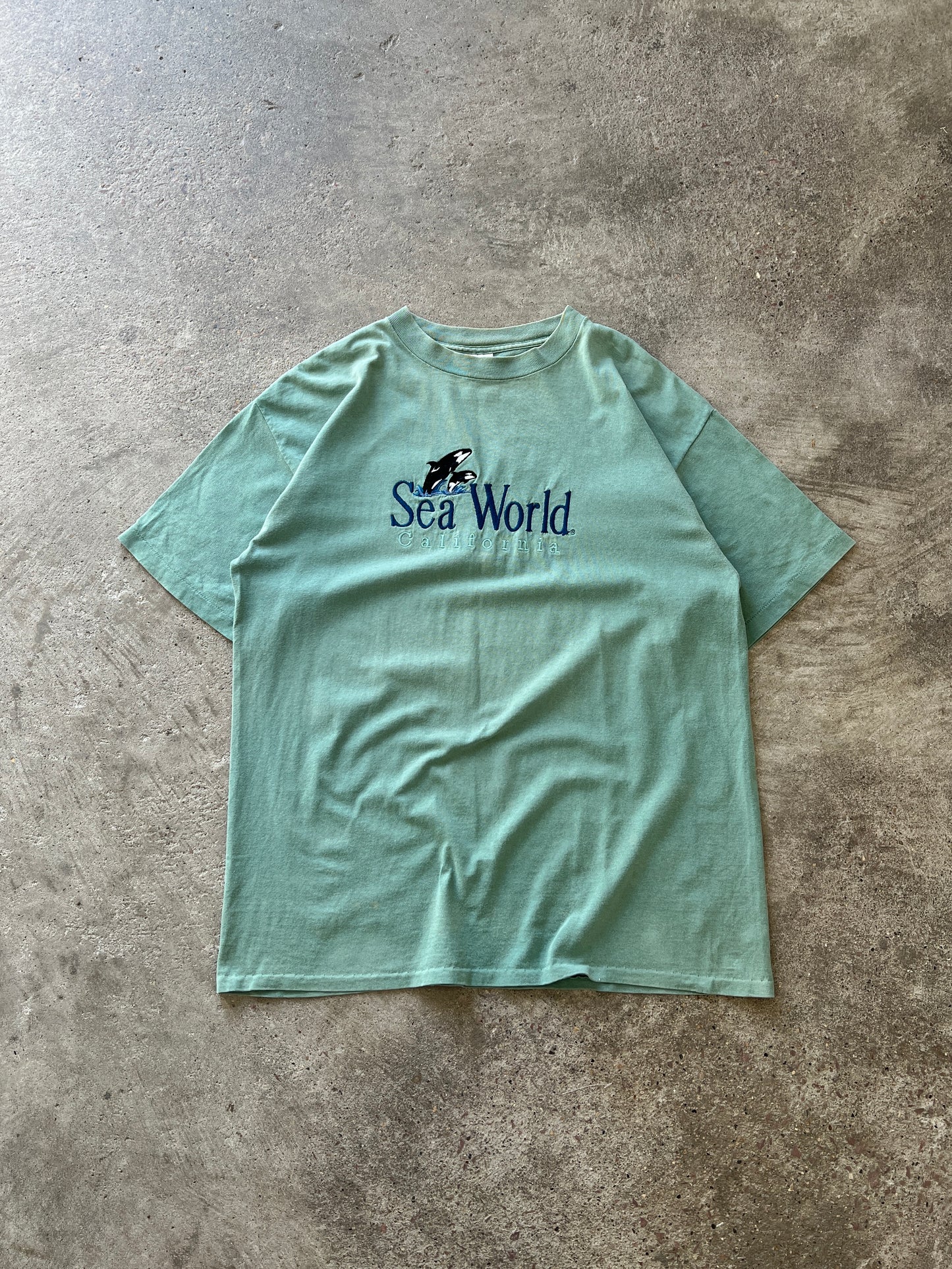 Vintage Sage Sea World Shirt - XL