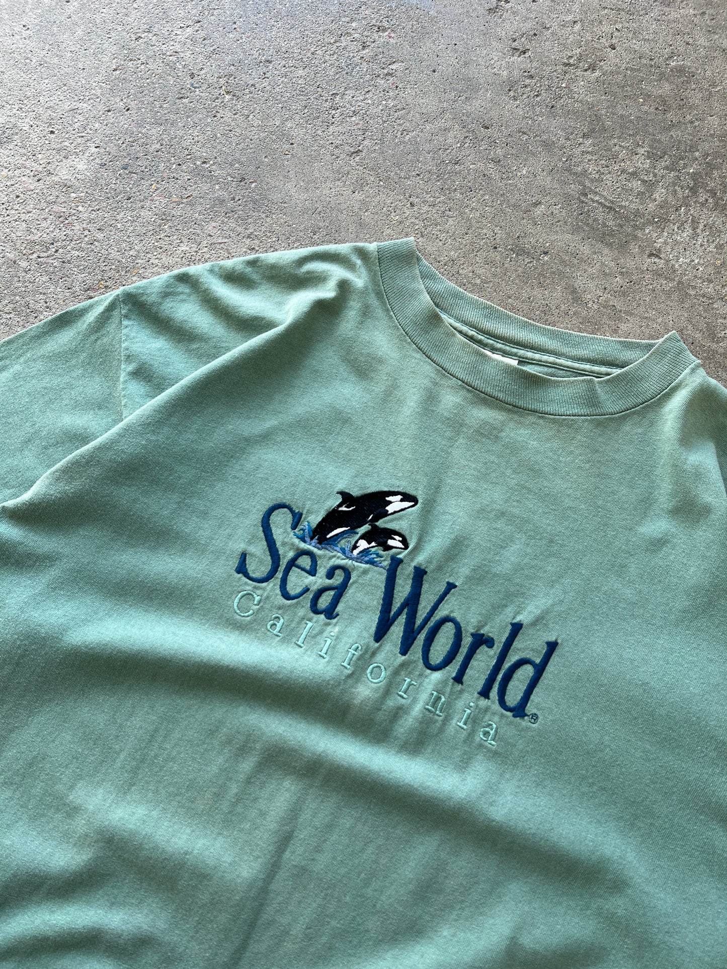 Vintage Sage Sea World Shirt - XL