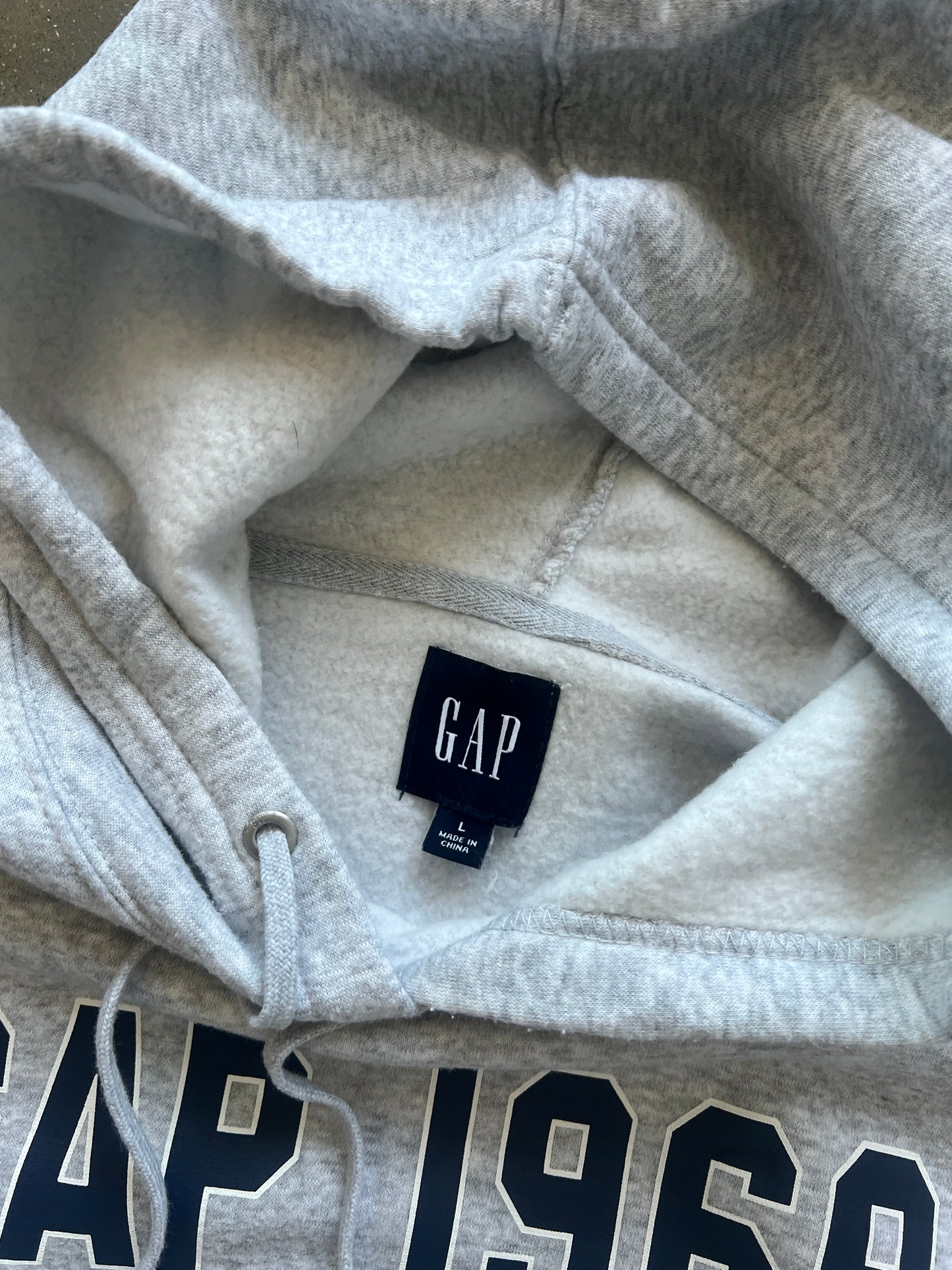 Vintage White Gap 1969 Hoodie - L