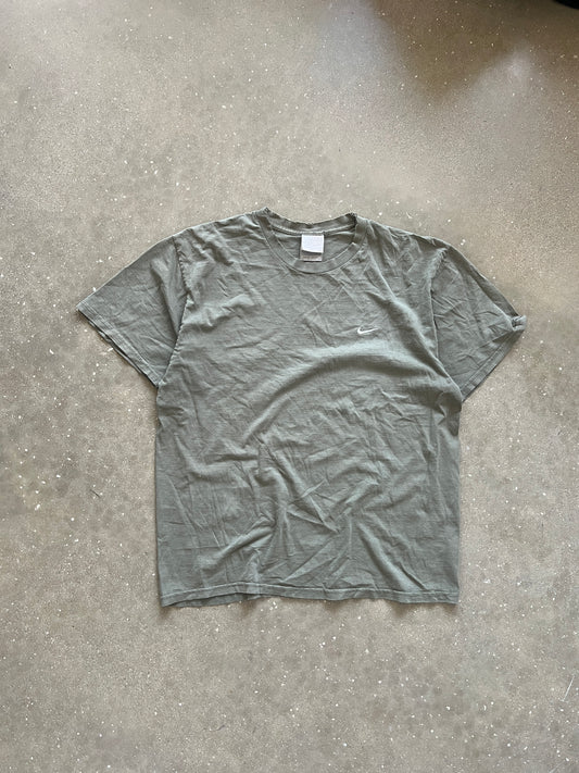 Vintage Faded Green Nike Swoosh Shirt - L