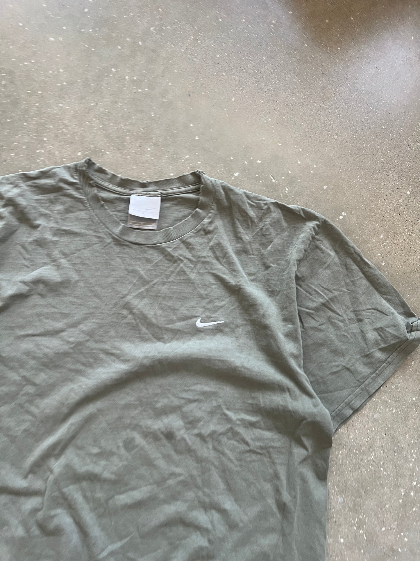 Vintage Faded Green Nike Swoosh Shirt - L