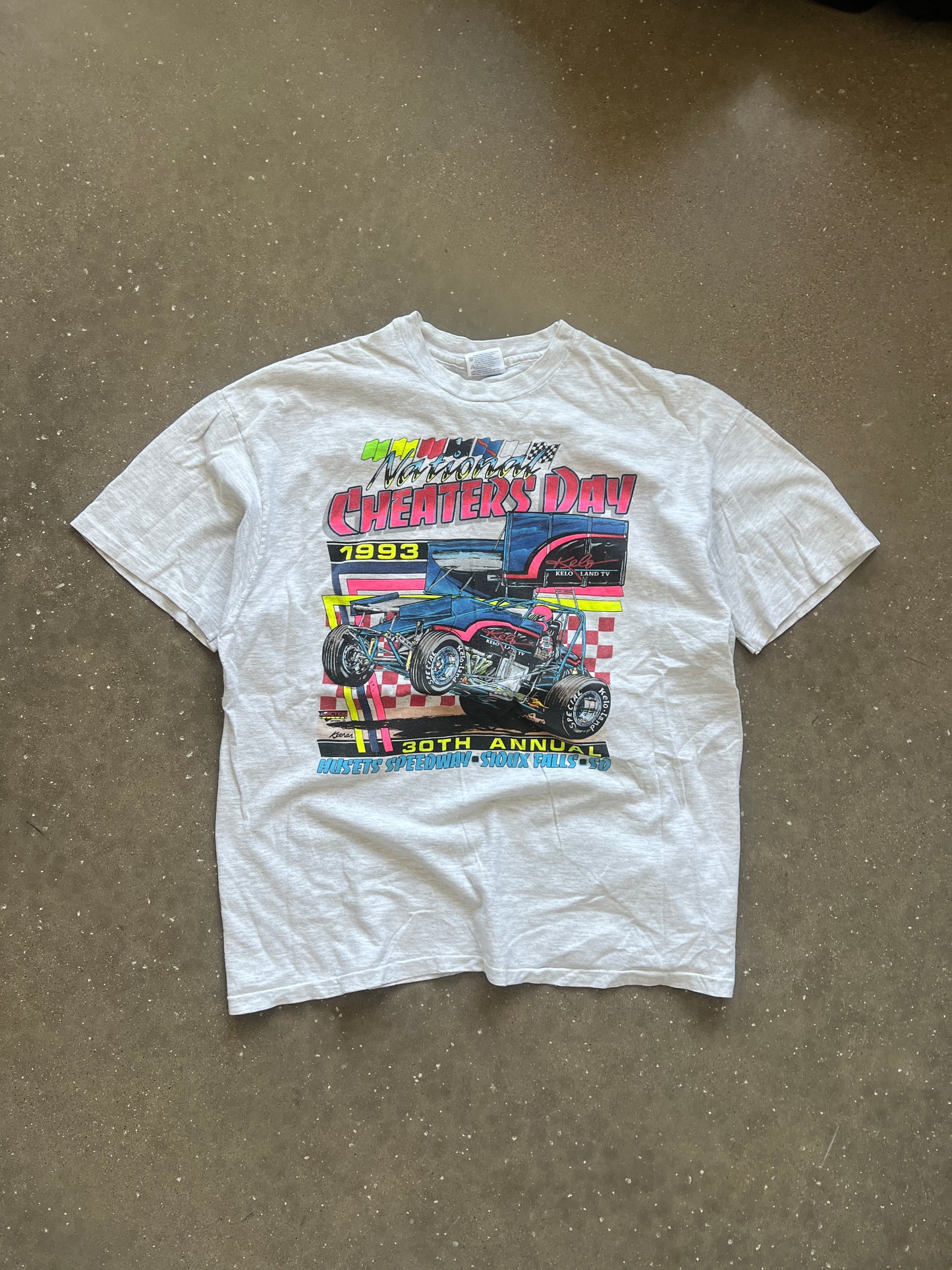 Vintage White Nascar Racing Shirt - XL