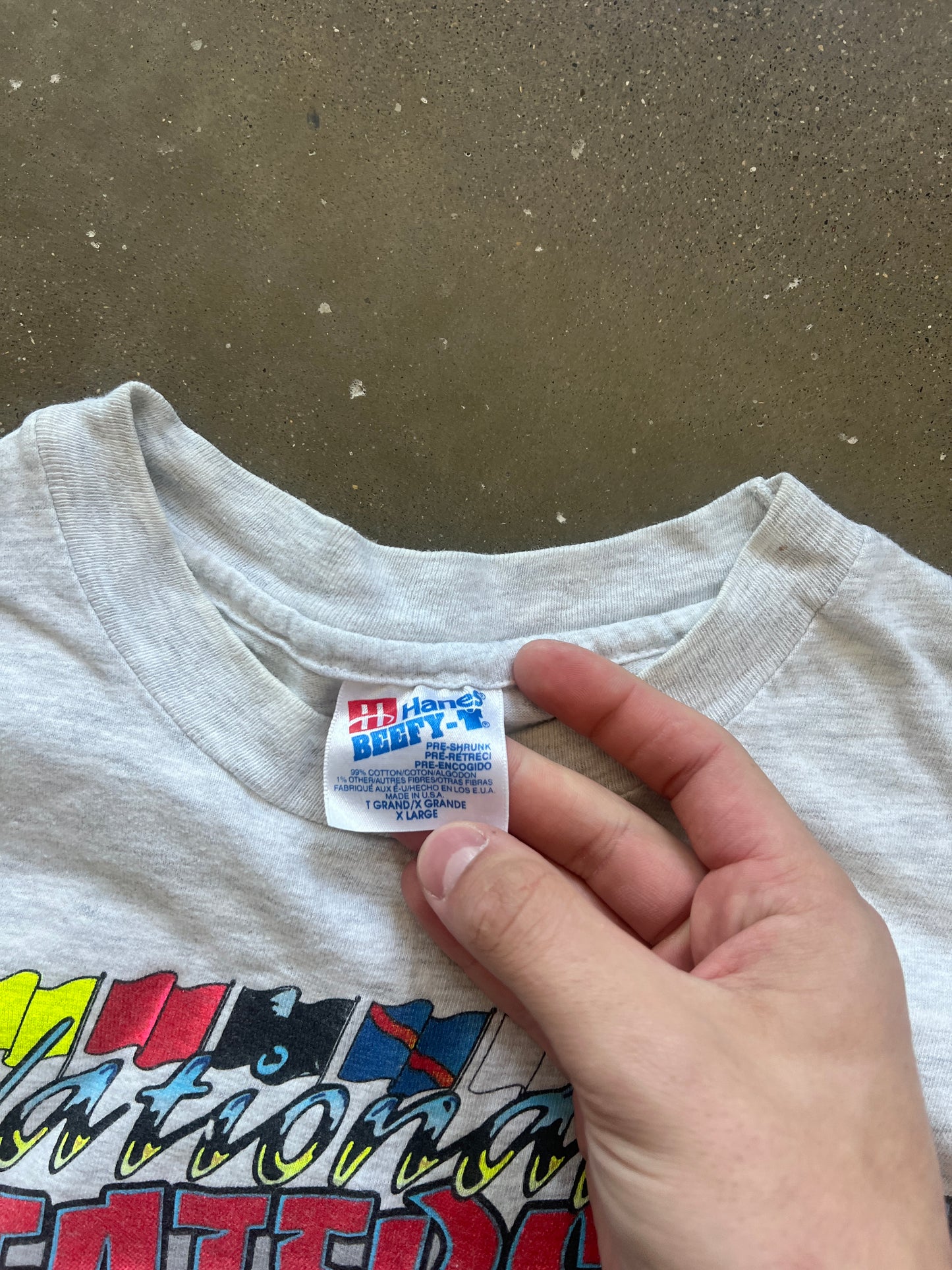 Vintage White Nascar Racing Shirt - XL