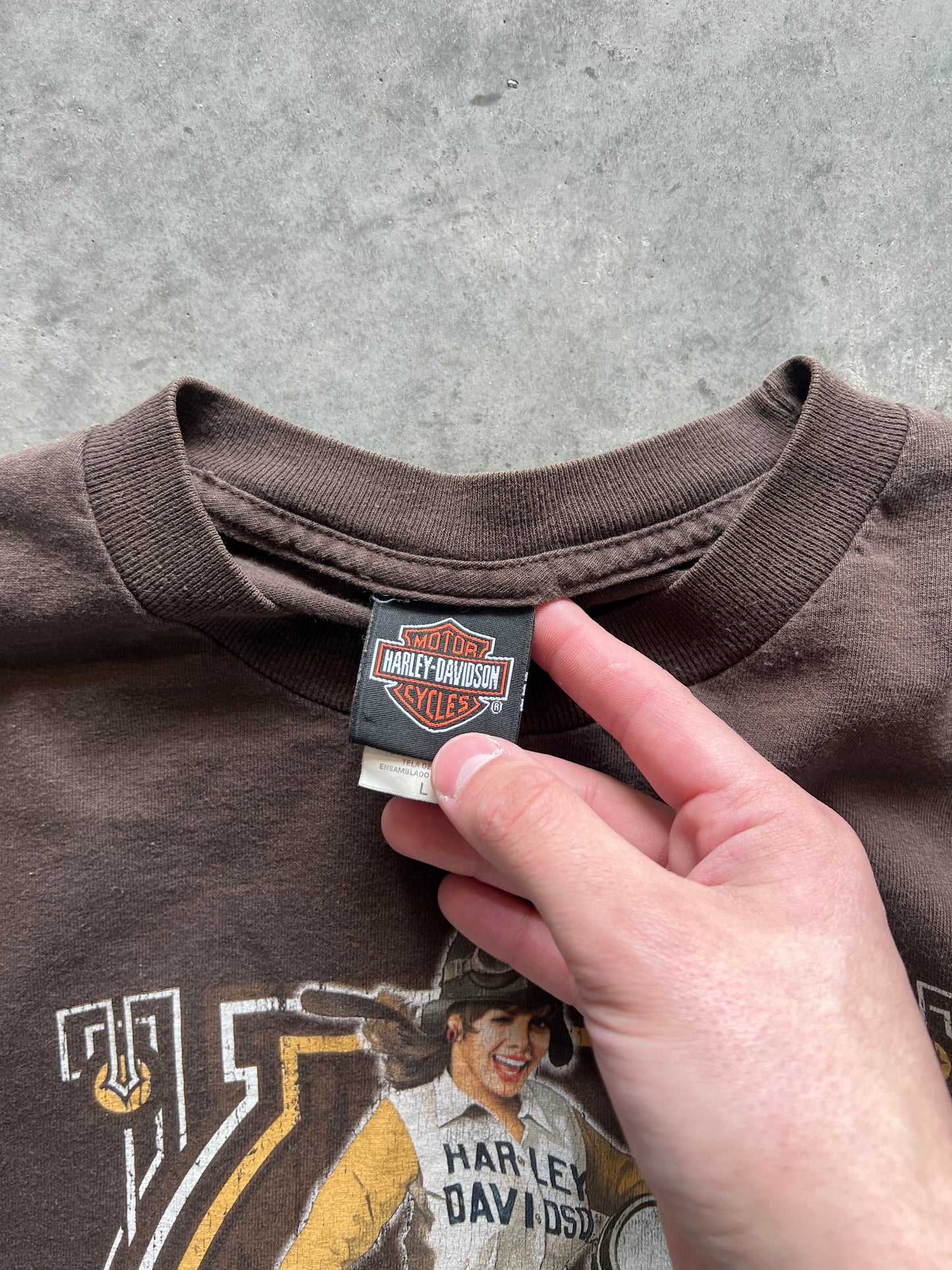 Vintage Brown Harley Davidson Longsleeve - M