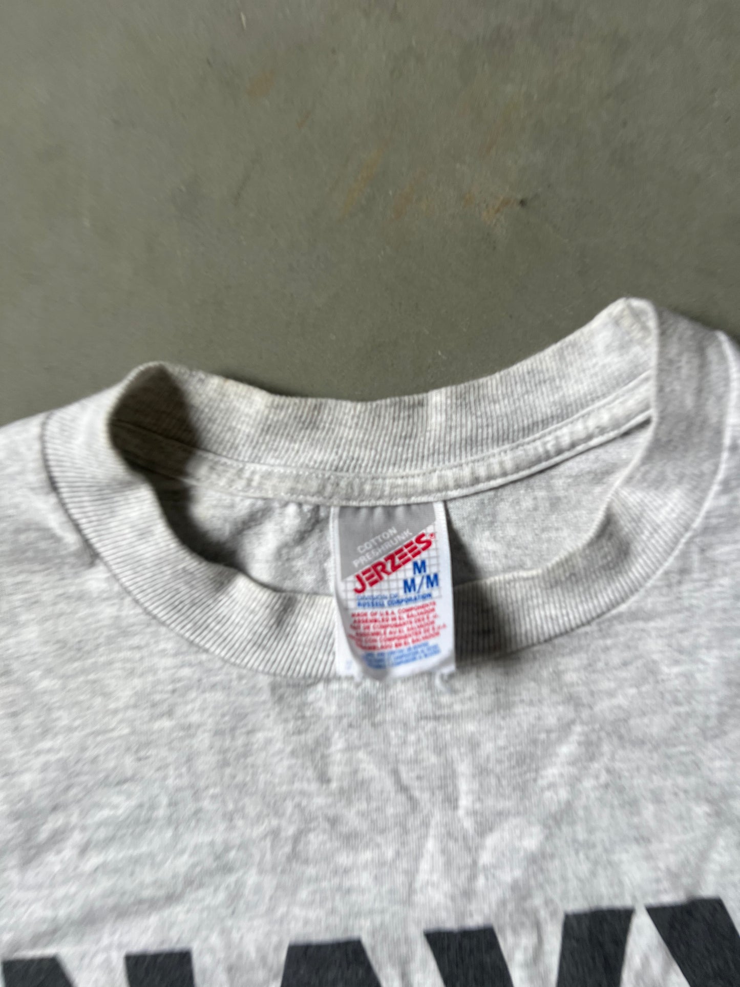 Vintage Navy Spellout Shirt - M