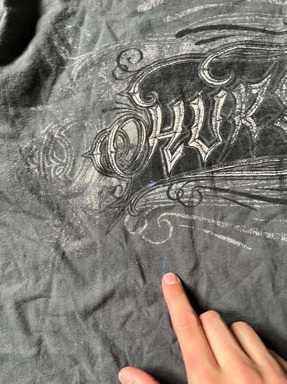 Vintage Grey Y2k Affliction Shirt - XL