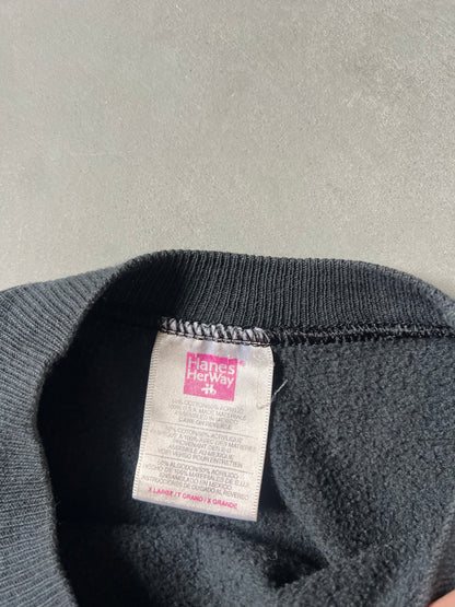 Vintage Faded Black Blank Crew - XL