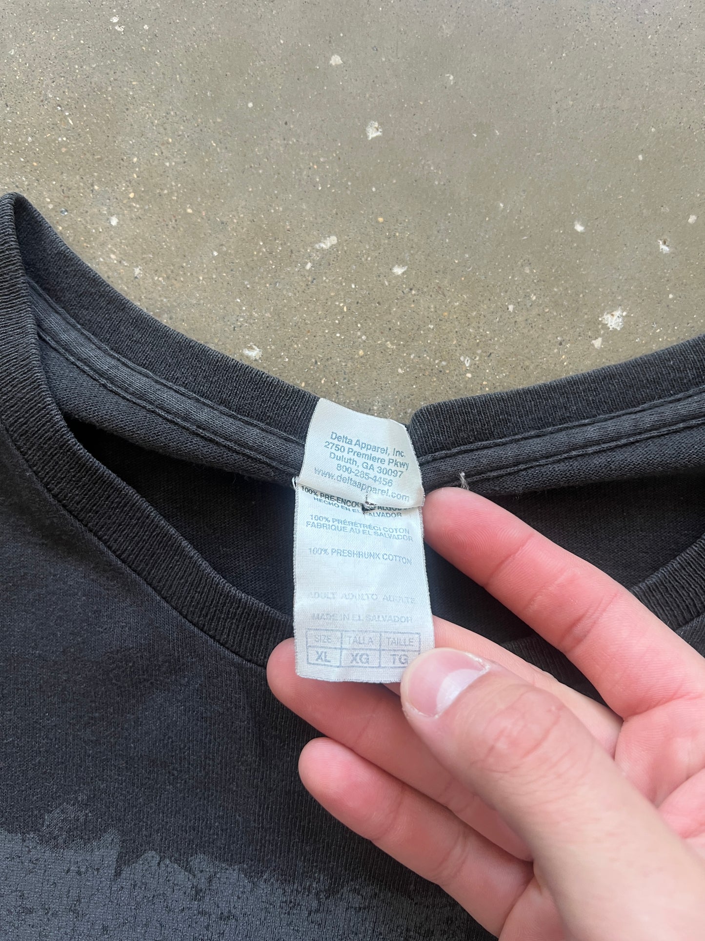 Vintage Faded Black Biker Graphic Shirt - XL