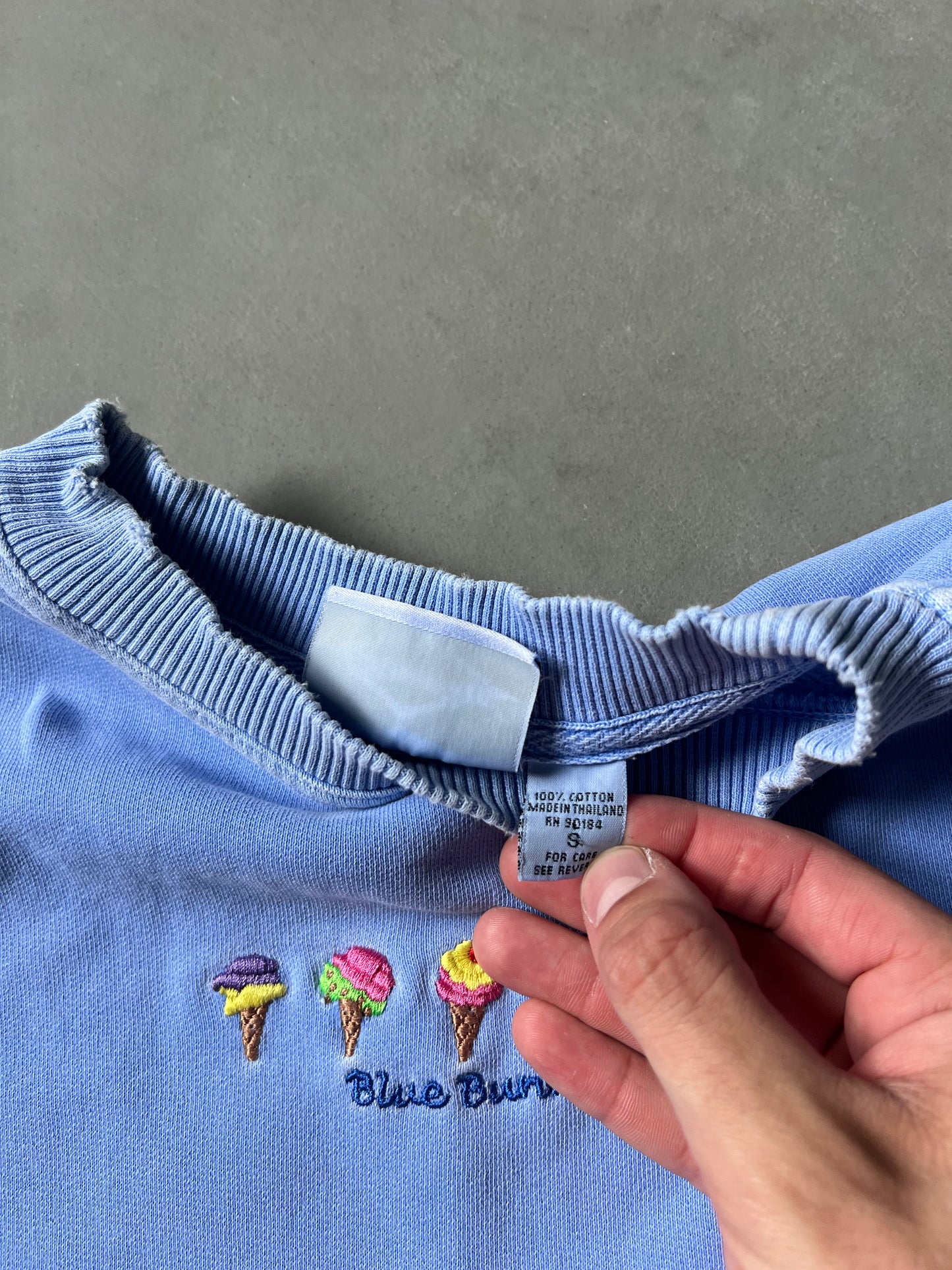 Vintage Blue Bunny Crew - S