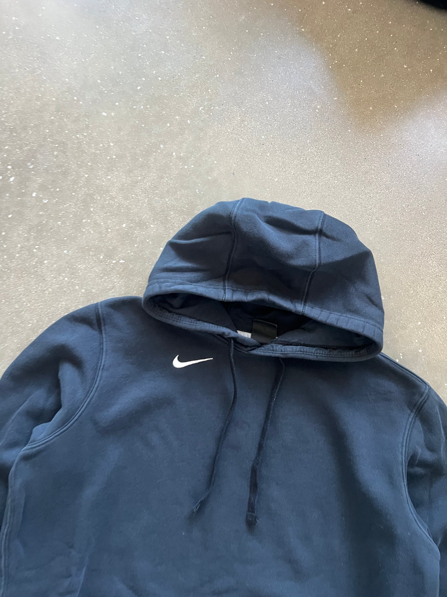 Vintage Black Nike Swoosh Hoodie - M