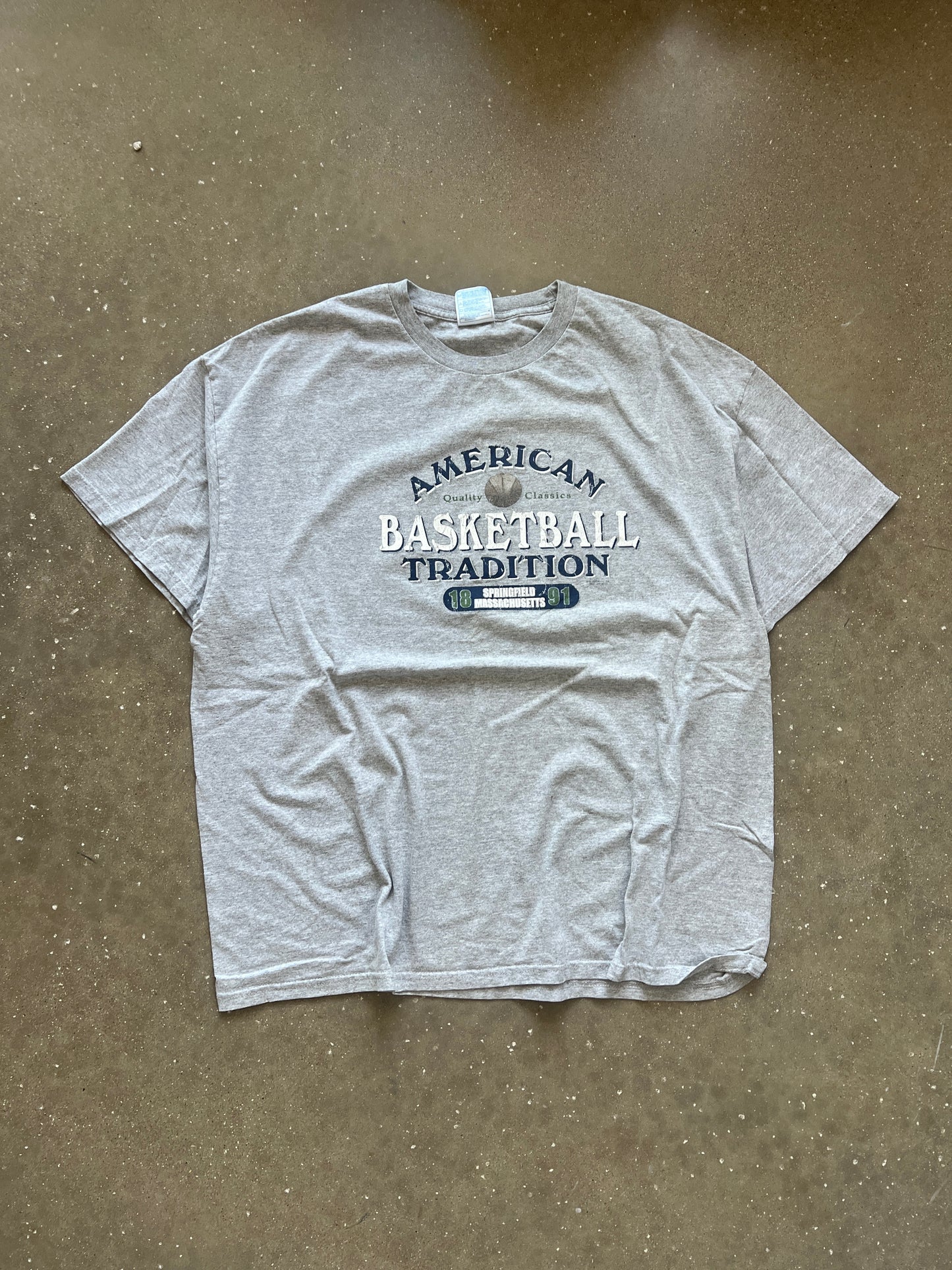 Vintage Grey Baseball Graphic Shirt - XL