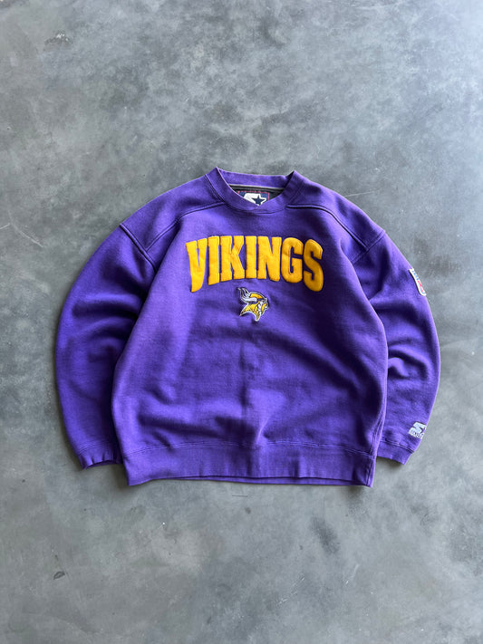 Vintage Purple Minnesota Vikings Crew - L