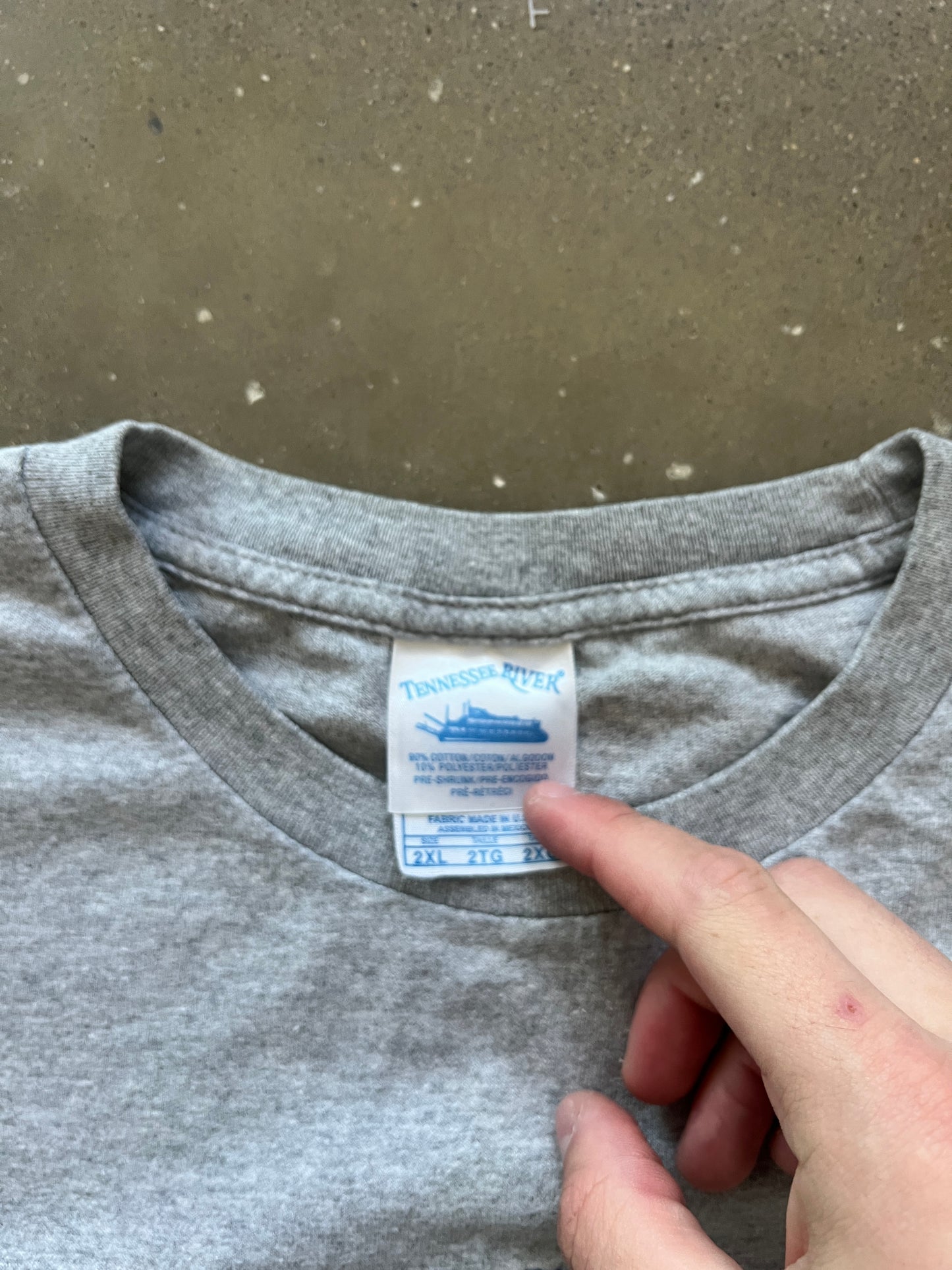 Vintage Grey Baseball Graphic Shirt - XL