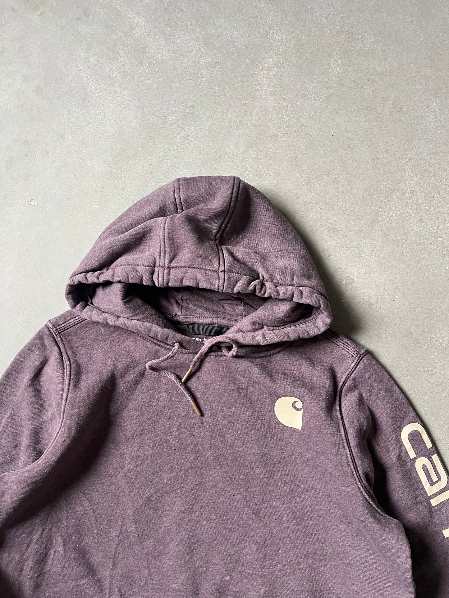 Vintage Faded Purple Carhartt Hoodie - S