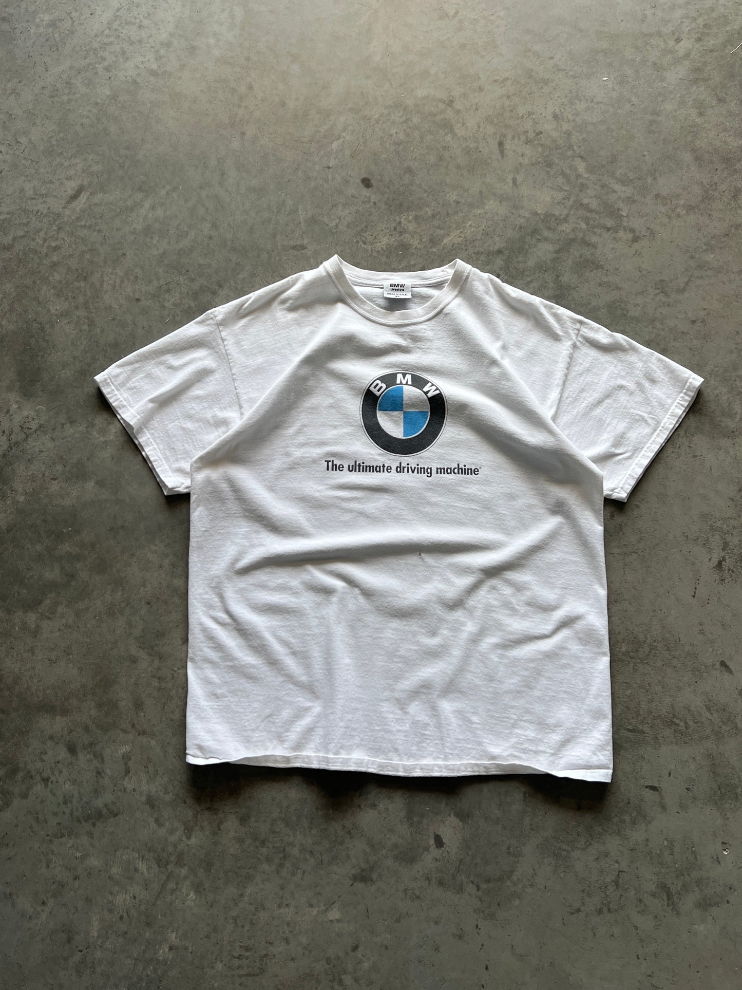 Vintage White BMW Logo Shirt - XL