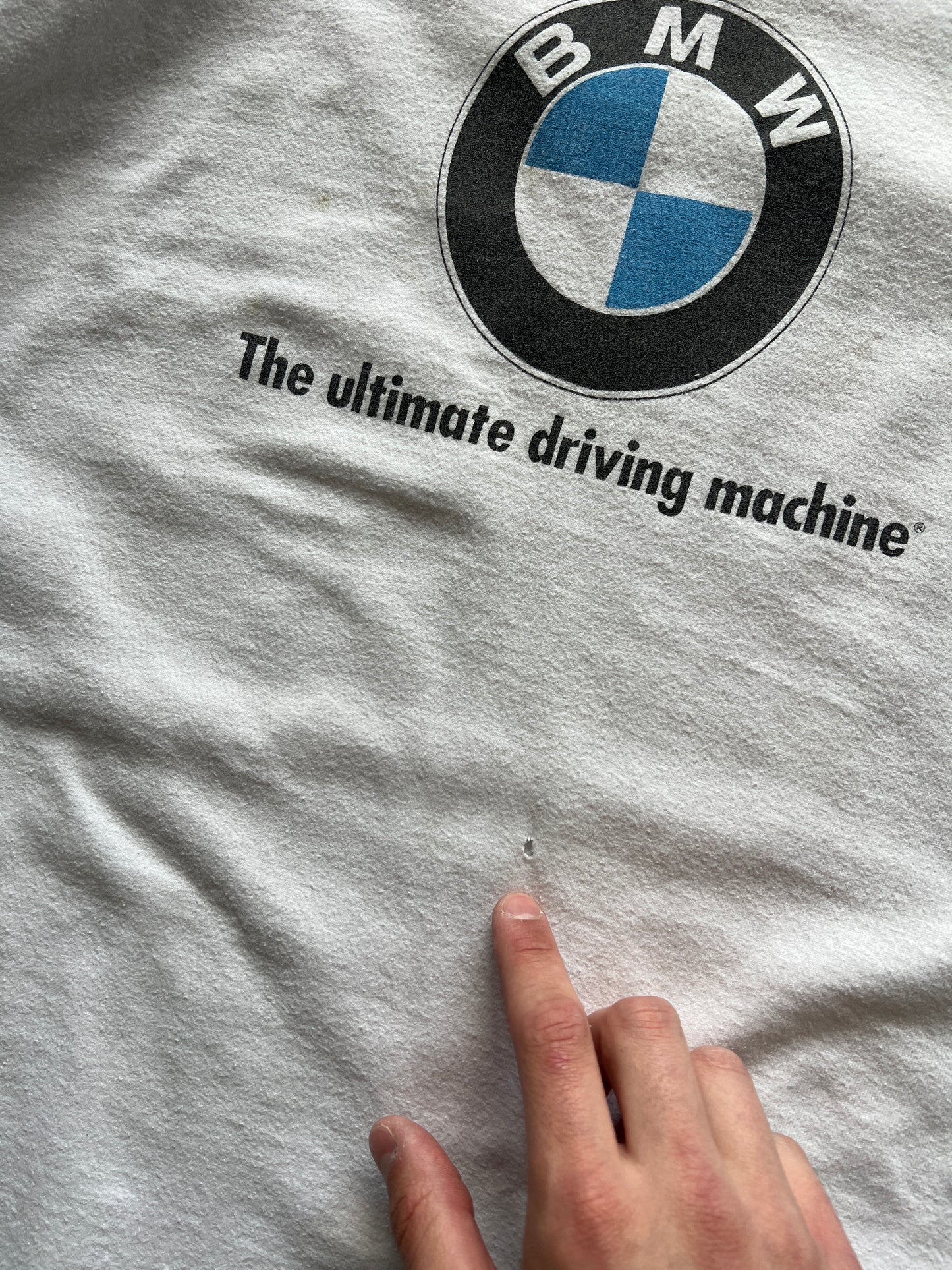 Vintage White BMW Logo Shirt - XL