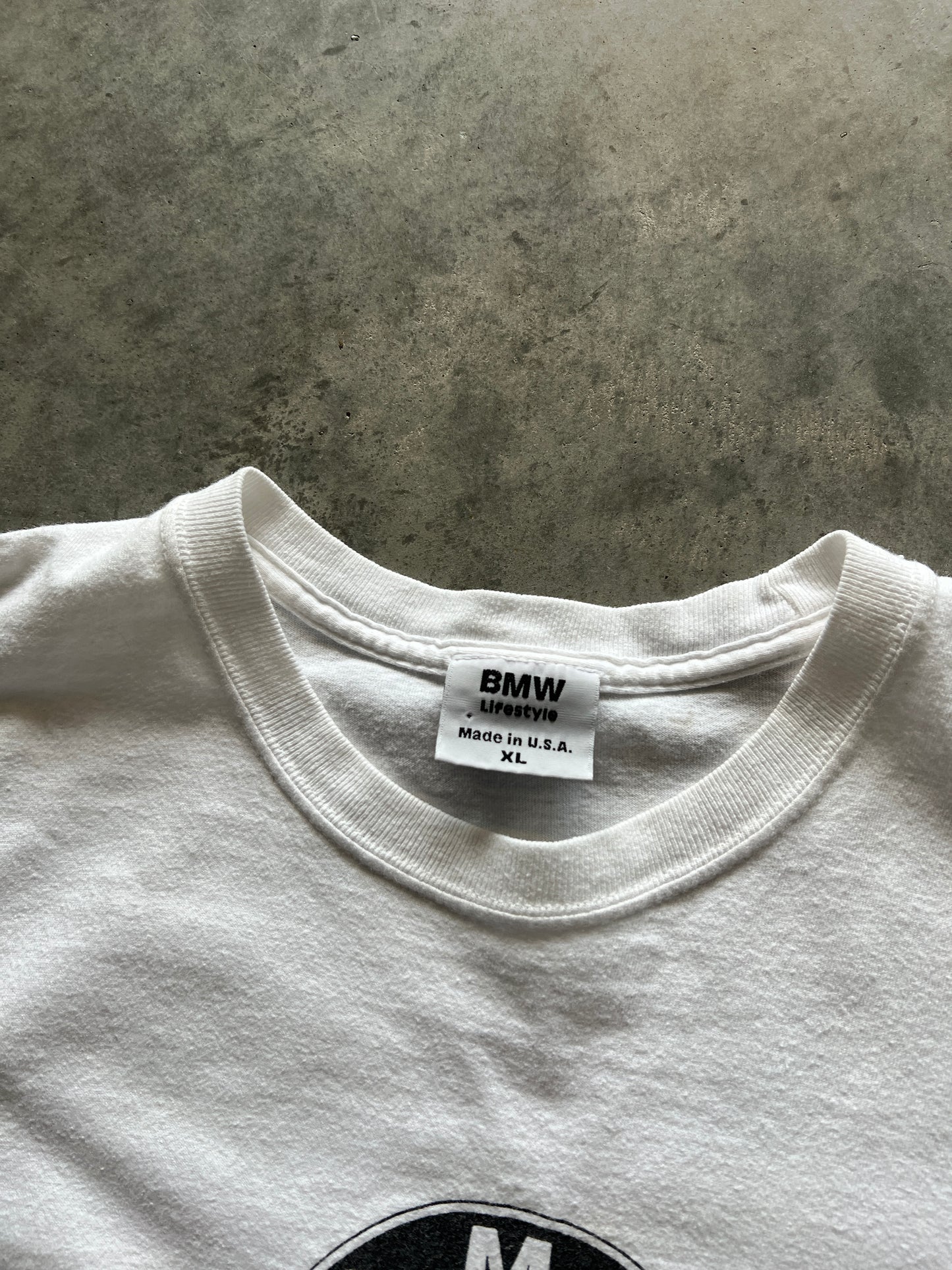 Vintage White BMW Logo Shirt - XL