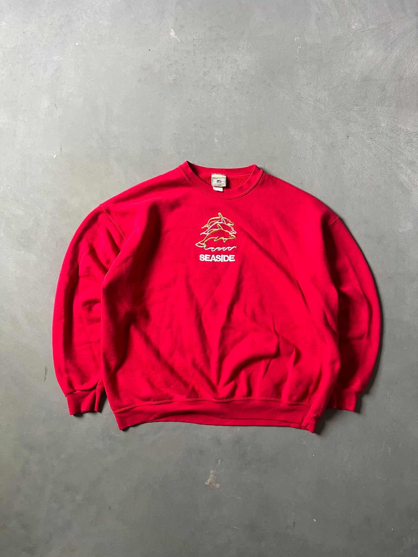 Vintage 90s Red Seaside Crew - XXL