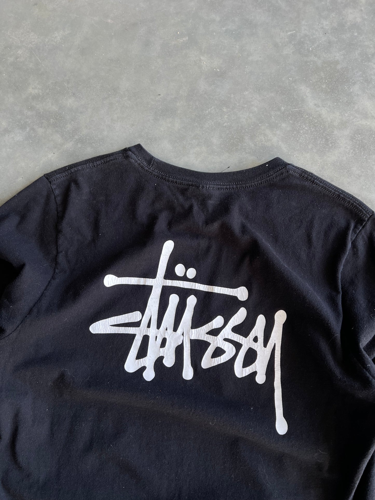 Vintage Black Stussy Longsleeve Shirt - M