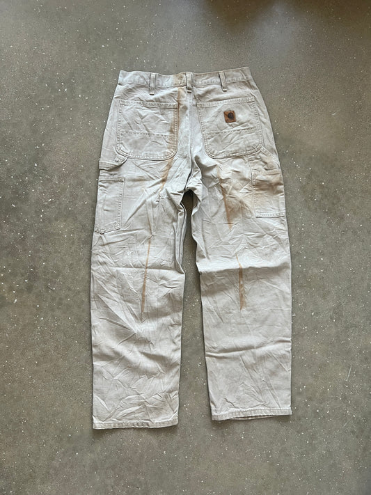 Vintage Tan Stained Carhartt Pants - 32