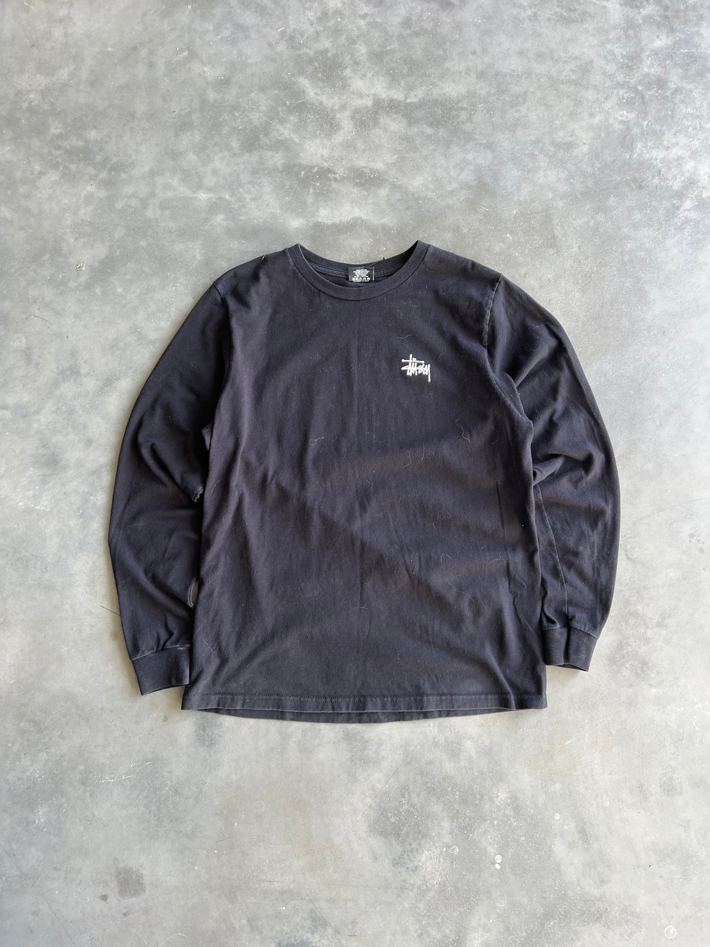 Vintage Black Stussy Longsleeve Shirt - M