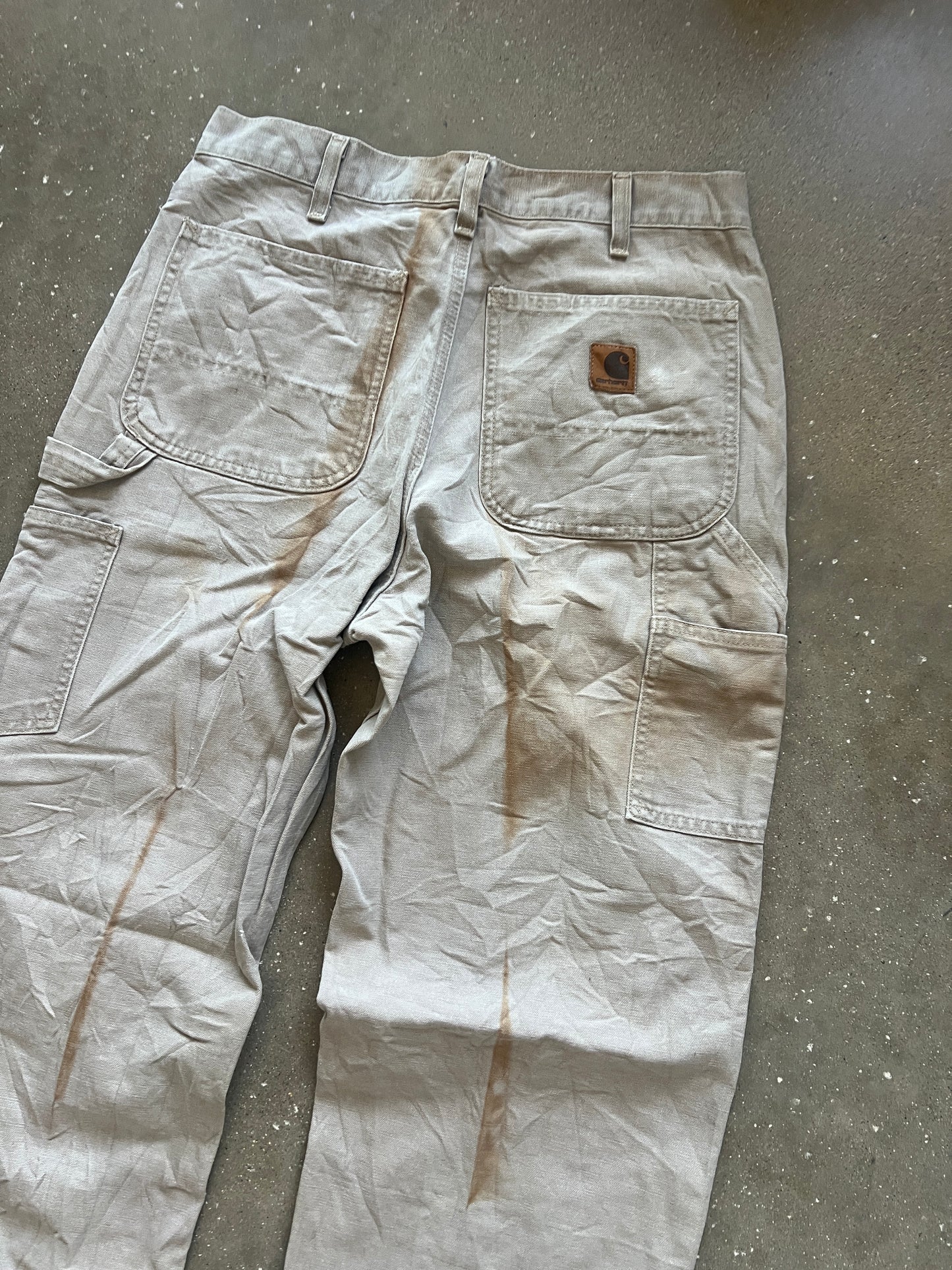 Vintage Tan Stained Carhartt Pants - 32