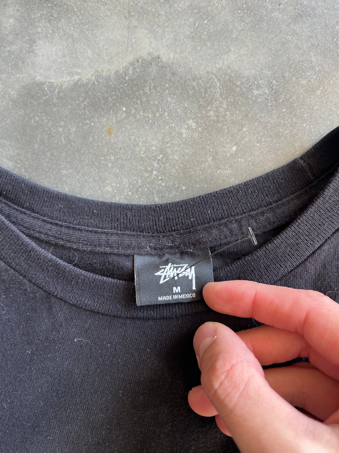 Vintage Black Stussy Longsleeve Shirt - M